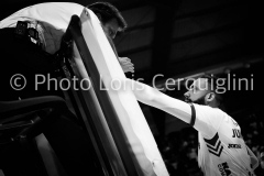 PERUGIA - ITALIA -74° CAMPIONATO CREDEM BANCA 2018/2019 - SIR SAFETY CONAD PERUGIA VS CUCINE LUBE CIVITANOVA - 13 GENNAIO 2019 - IN FOTO:JUANTORENA OSMANY PARLA CON IL 1° ARBITRO