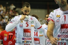 PERUGIA - ITALIA -74° CAMPIONATO CREDEM BANCA 2018/2019 - SIR SAFETY CONAD PERUGIA VS CUCINE LUBE CIVITANOVA - 13 GENNAIO 2019 - IN FOTO:JUANTORENA OSMANY DELUSO