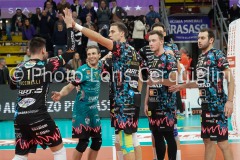 sir safety conad esulta per la vittoria della partita
