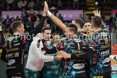 sir safety conad esulta per la vittoria della partita